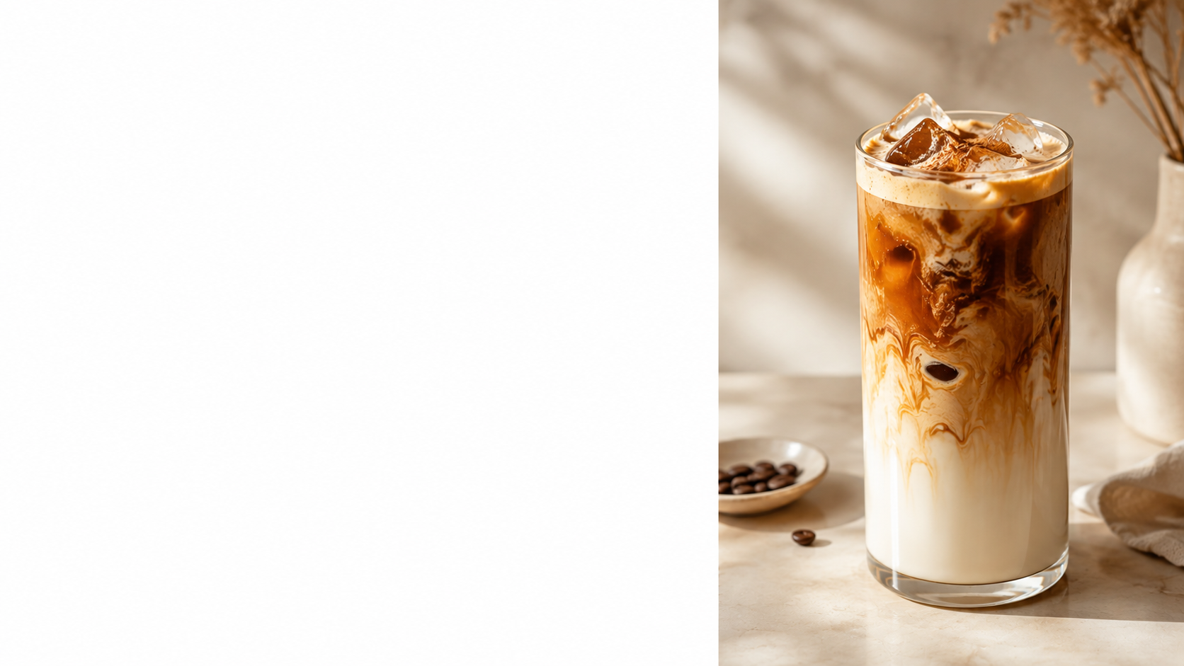 An iced Spanish latte